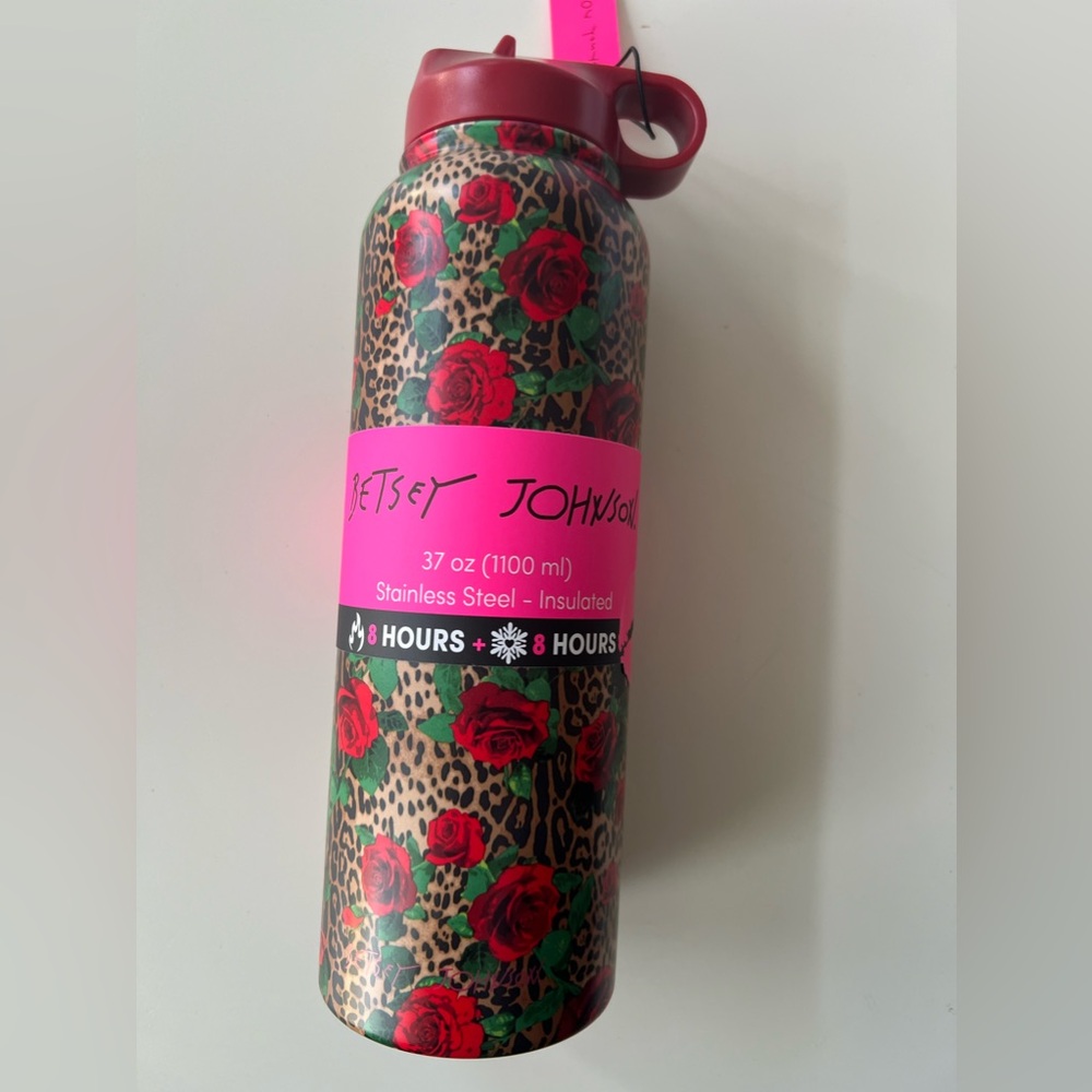 Betsey Johnson Leopard Water Bottle